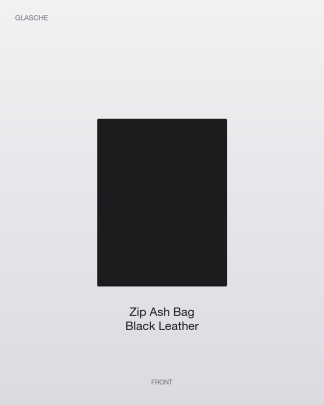 Zip Ash Bag — Black Leather